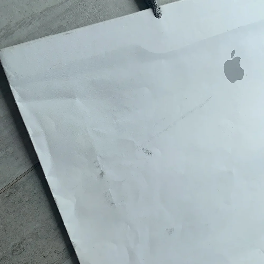 Apple Official Big & Small Paper Bag White Gray Set